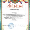 3 место победителю муниципального этапа военно-спортивных сборов "Осень" 
