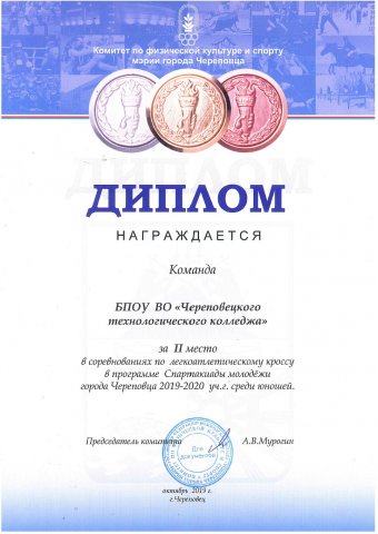 2 место, Легкоатлетический кросс