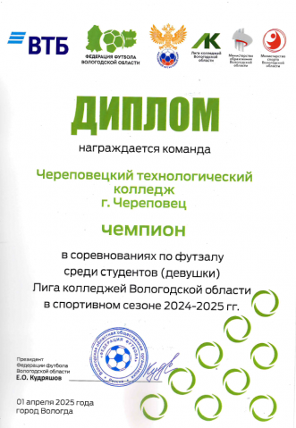 Чемпионы по футзалу