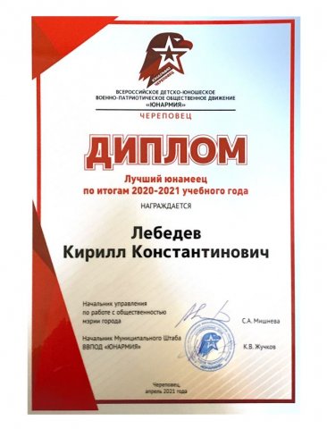 Лучший юнармеец 2020-2021