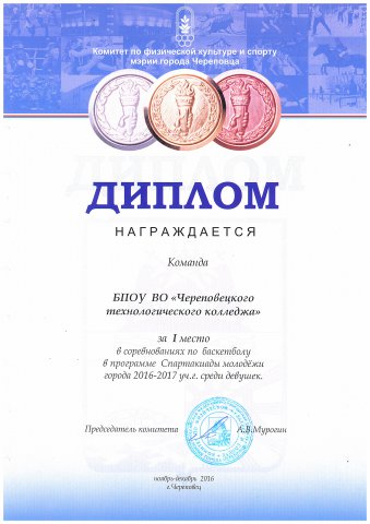 1 место по баскетболу