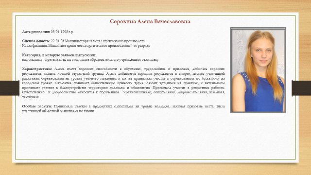 Сорокина А.В. (2016 год)